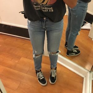 American Eagle Distressed Mom Jeans